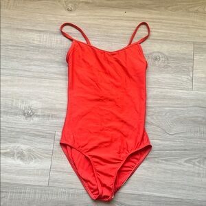 Dark orange ballet leotard